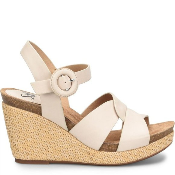 Sofft Cassidy Beige  Wedge Sz 10M New - Picture 3 of 13